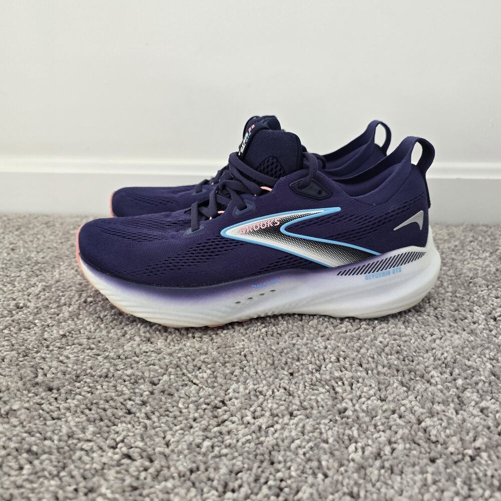 Brooks Glycerin 22 Shoes Womens 9.5 D Blue Running Sneakers Road 1204351D110 Gym